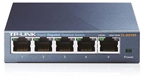 Šakotuvas Komutatorius TP-LINK, 5-port, metalinis korpusas, juodas / TL-SG105