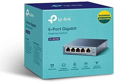 Šakotuvas Komutatorius TP-LINK, 5-port, metalinis korpusas, juodas / TL-SG105