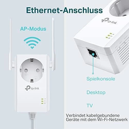 TP-LINK 300Mbps belaidis N sieninis diapazono ilgintuvas su pralaidumu „Atheros 2T2R 2.4GHz 802.11n/g/b“ įjungimu/išjungimu ir diapazono ilgintuvu