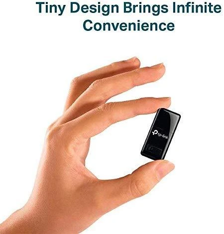 TP-LINK N300 WLAN Mini-USB adapteris, 2,4 GHz, 802.11b/g/n, QSS mygtukas, Autorun įrankis, palaiko Windows XP/Vista/7/8 ir MacOS