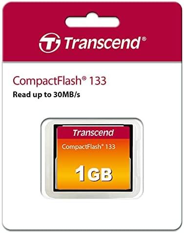 Atminties kortelė „Transcend Compact Flash“ 1 GB 133 kortelių