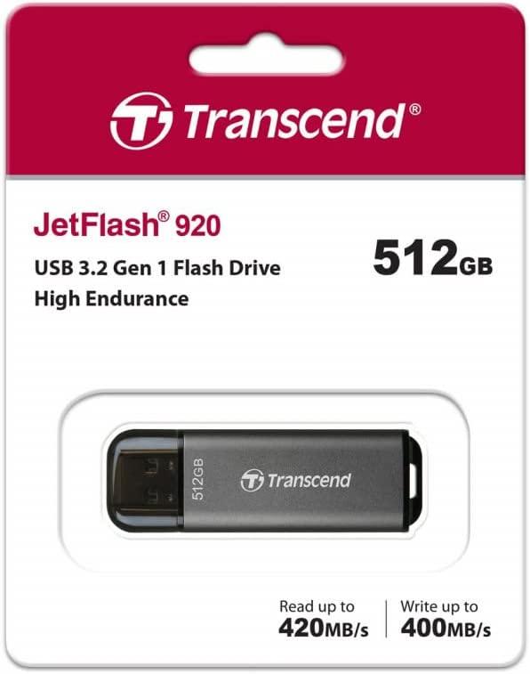 TRANSCEND JetFlash 920 512GB USB 3.2 USB atmintinė TLC didelės spartos
