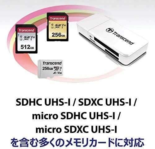 TRANSCEND USB3.0 SD/Micro SD kortelių skaitytuvas baltas