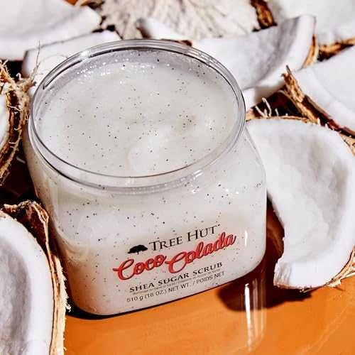 Tree Hut Coco Colada Taukmedžio šveitiklis su cukrumi, 510g