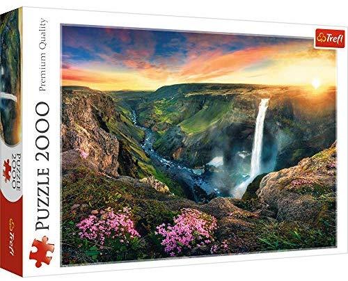 Trefl Dėlionė 2000 vnt. - Háifoss krioklys, Islandija aprašymas - Prekės nuotrauka