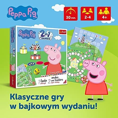 Trefl Stalo žaidimas 2 in 1 „Kiaulytė Pepa“