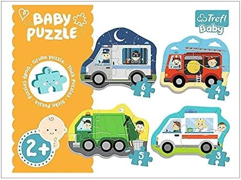 TREFL Mažylių dėlionė „Automobiliai“ aprašymas - Prekės nuotrauka