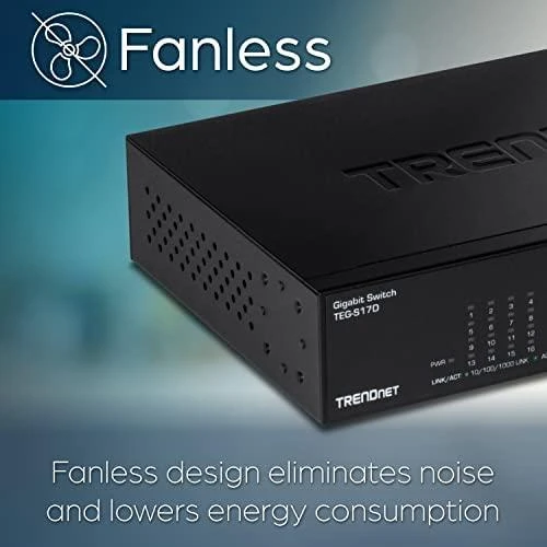 Šakotuvas TRENDNET 16 prievadų Gigabit Desktop Switch / w metalinis dėklas