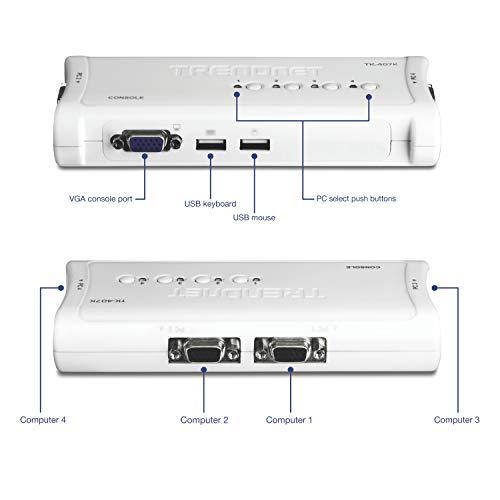 TRENDNET 4 prievadų USB KVM jungiklio rinkinys