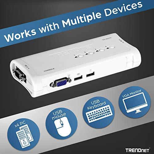 TRENDNET 4 prievadų USB KVM jungiklio rinkinys