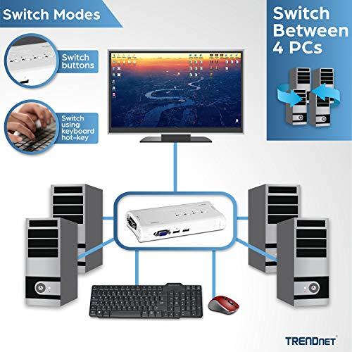 TRENDNET 4 prievadų USB KVM jungiklio rinkinys