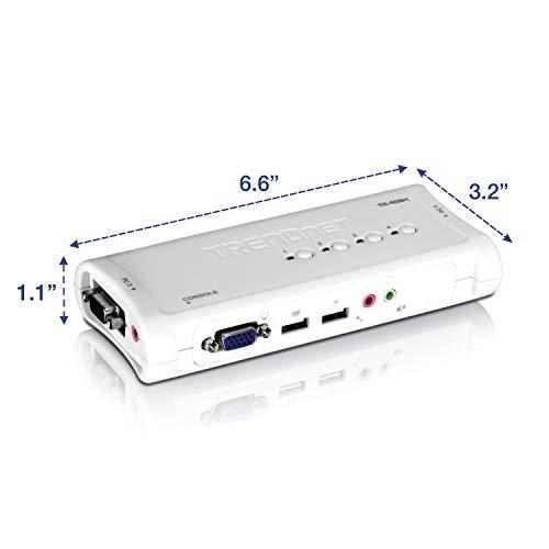TRENDnet KVM Switch 4-Port VGA/USB/Audio mit Kabeln