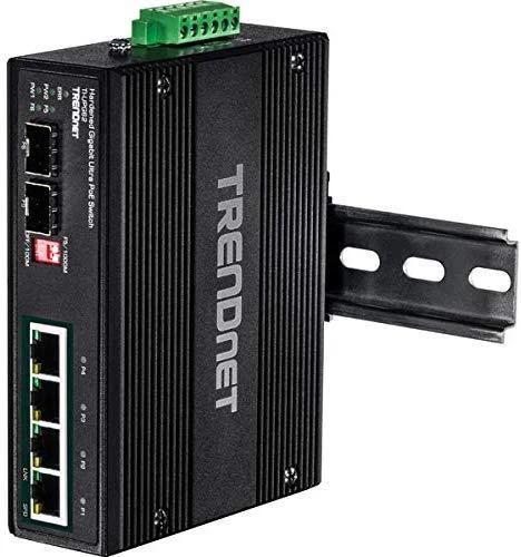 Šakotuvas Carruzzo Trendnet TI-UPG62 tinklo komutatorius Ne-valdomas L2 Gigabit Ethernet (10/100/1000) Maitinimas per Eternetą (PoE) Juoda