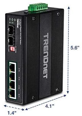 Šakotuvas Carruzzo Trendnet TI-UPG62 tinklo komutatorius Ne-valdomas L2 Gigabit Ethernet (10/100/1000) Maitinimas per Eternetą (PoE) Juoda