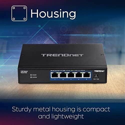 Šakotuvas Trendnet 5 prievadų 10G komutatorius (TEG-S750)