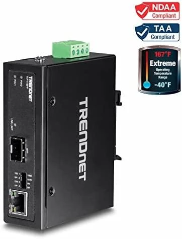 Carruzzo Trendnet TI-F11SFP tinklo medijos keitiklis 1000 Mbit/ai Juoda