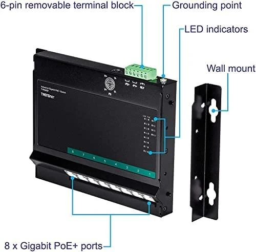Šakotuvas Jungiklis TRENDnet TI-PG80F