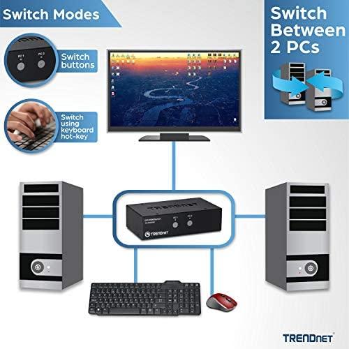 TRENDnet KVM 2 prievadų DVI jungiklių rinkinys – TK-222DVK