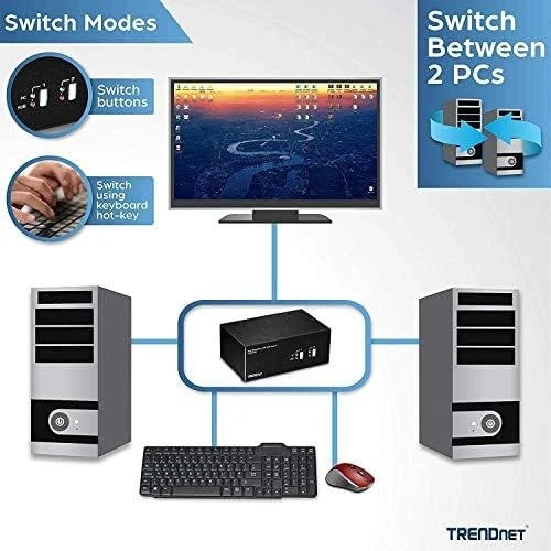 Carruzzo Trendnet TK-240DP KVM jungiklis Juoda