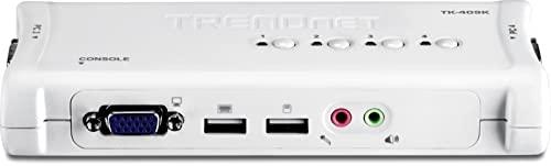 TRENDnet KVM Switch 4-Port VGA/USB/Audio mit Kabeln