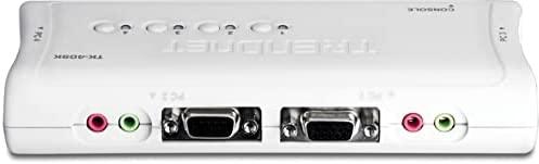 TRENDnet KVM Switch 4-Port VGA/USB/Audio mit Kabeln