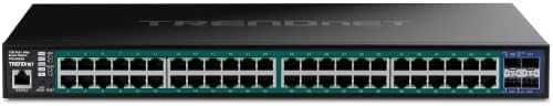 Šakotuvas TRENDnet TRENDnet TPE-3524S 52 prievadų PoE+ jungiklis, Gigabit Web Smart su 10G SFP+ prievadais