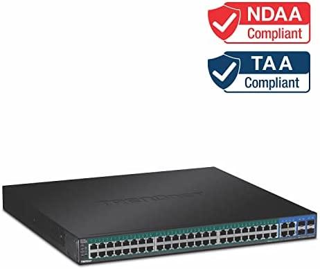 Šakotuvas TRENDnet komutatorius 52 prievadų Gbit/s Valdomas PoE+ 740W WebSmart 19"