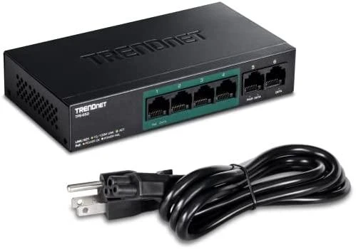 Šakotuvas TRENDnet Switch 6 Port 10/100 L2 PoE 31W Metall