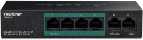 Šakotuvas TRENDnet Switch 6 Port 10/100 L2 PoE 31W Metall