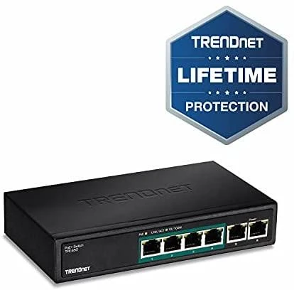 Šakotuvas TRENDnet Switch 6 Port 10/100 L2 PoE 31W Metall