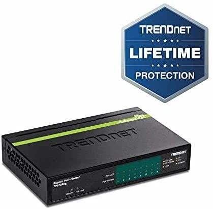 Šakotuvas TRENDnet Switch 8 Port Gbit PoE+ 61W Metall