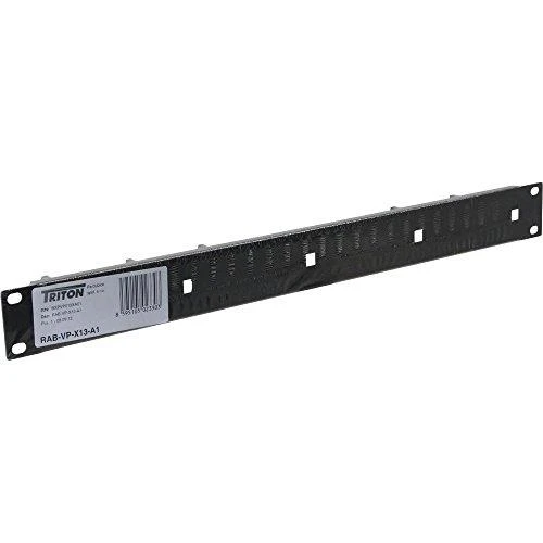 TRITON 19" įrišimo skydelis 1U 5x plastikinė rankena, juoda