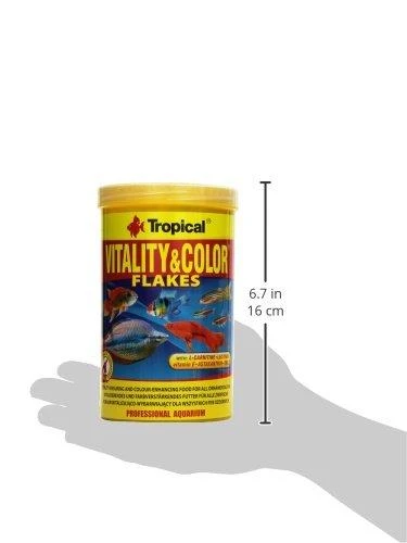 Tropical Vitality & Color atgaivinantis ir dažantis maistas žuvims 1000ml / 200g