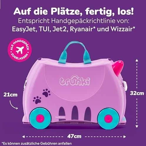 Trunki kelioninis lagaminas su ratukais vaikams | Kačiukas Cassie
