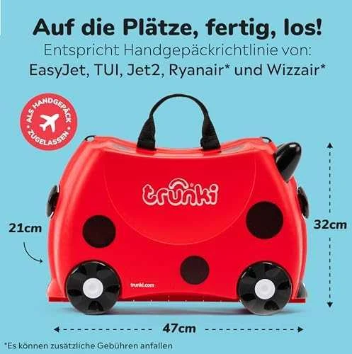 Trunki kelioninis lagaminas su ratukais vaikams | Boružėlė Harley