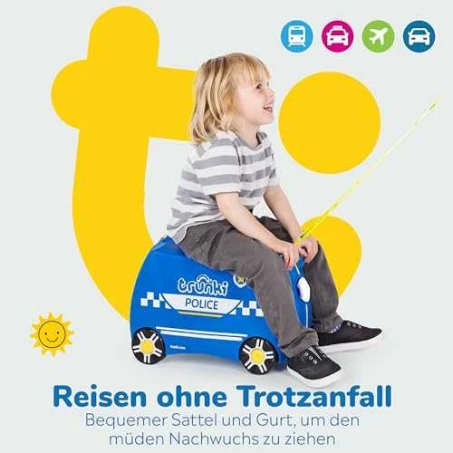 Vaikiškas lagaminas Trunki Percy Police Car, 18 l / 21x46x31 cm