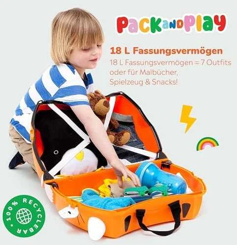 Trunki kelioninis lagaminas su ratukais vaikams | Tigriukas Tipu