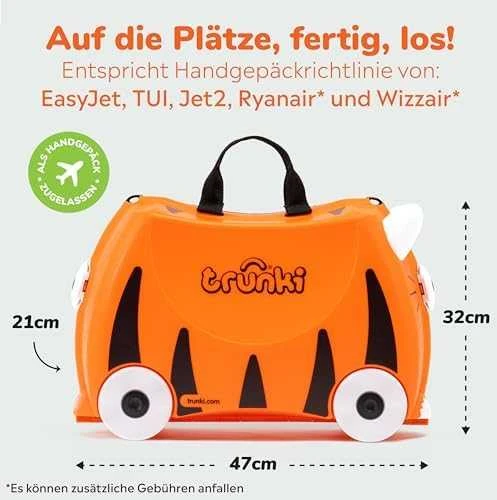 Trunki kelioninis lagaminas su ratukais vaikams | Tigriukas Tipu