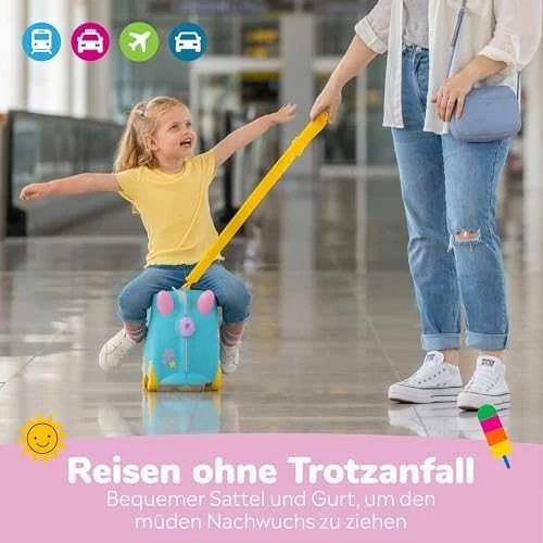Trunki kelioninis lagaminas su ratukais vaikams | Vienaragis Una