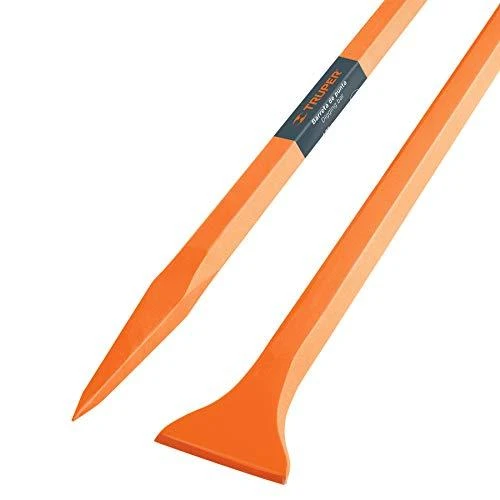 San Angelo tiesus laužtuvas 6kg, 25x1500mm. Vienas galas smailus, kitas 72mm pločio plokščias. Šešiakampis strypas, grūdintas plienas Truper®