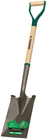 Kastuvas 40 cm su medine rankena 78 cm, plienine D formos rankena ir vidutinio dydžio laipteliais Truper®