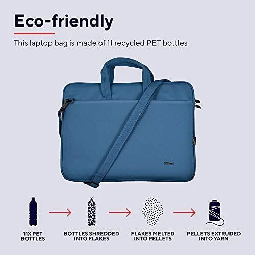Trust Mėlyna Krepšys nešiojamam kompiuteriui BOLOGNA 16" ECO Mėlynas