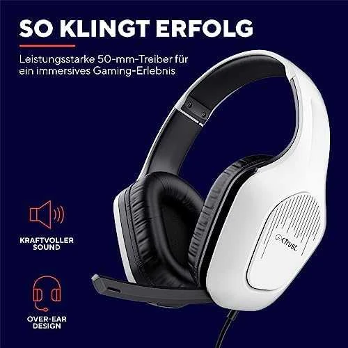 Trust GXT 415W Zirox laidinės ausinės (Baltos)