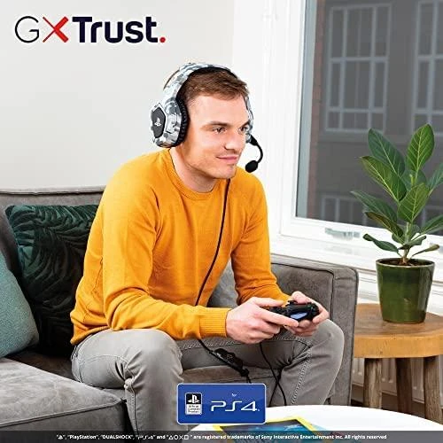 Žaidimų ausinės Trust GXT 488 Forze-G PS4 Ausinės Žaidimams PlayStation® official licensed product, Pilkos, 23531
