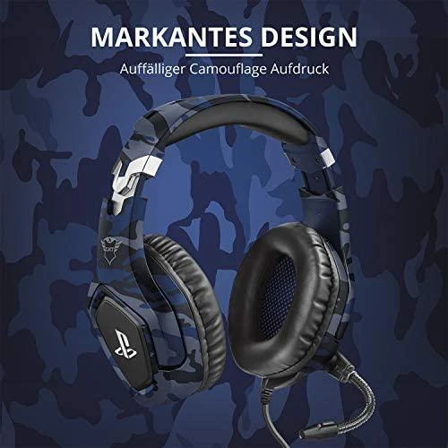 Žaidimų ausinės Trust GXT 488 Forze-B PS4 oficialus licencijuotas produktas, Mėlynos, 23532