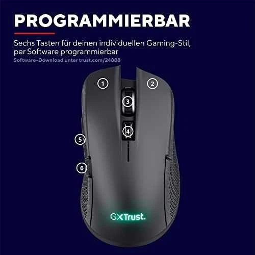 TRUST GXT 923 YBAR belaidė pelė | 7200 DPI