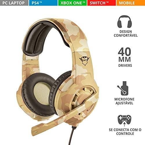 Žaidimų ausinės Trust GXT 310D Radius, Desert Camo, 22208