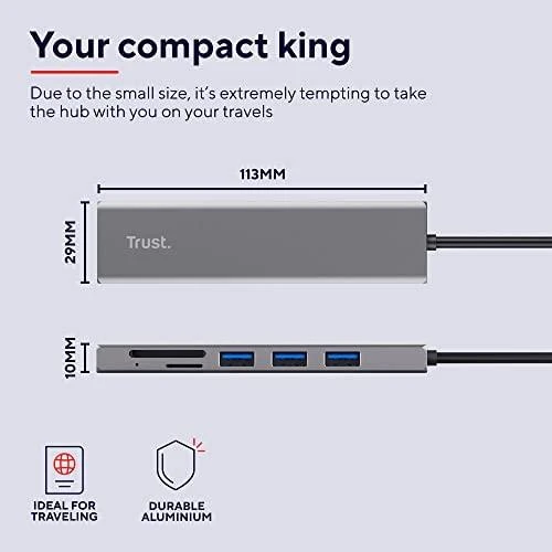 Trust Halyx USB 3.2 Gen 1 (3.1 Gen 1) Type-C 104 Mbit/s Aliuminio