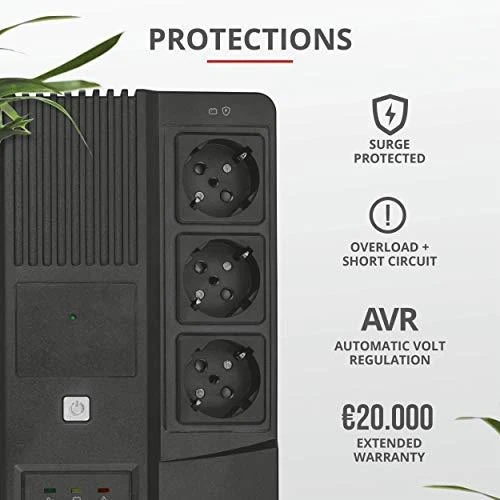 UPS TRUST 800 VA Bangos formos tipas Imituota sinusoidė Stalinis/stacionarus 23326