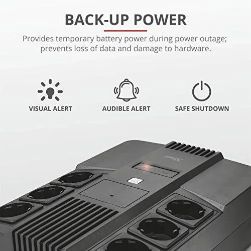 UPS TRUST 800 VA Bangos formos tipas Imituota sinusoidė Stalinis/stacionarus 23326